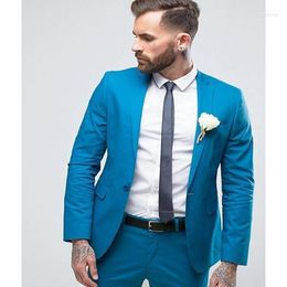 Men's Suits Casual Notch Lapel Wedding Tuxedos Slim Fit For Men Groomsmen Suit Two Pieces Prom Formal (Jacket Pants Tie)