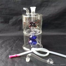 Hookahs Flower gourd waterahu glass bongs accessories Glass Smoking Pipes Colourful mini multi-colors