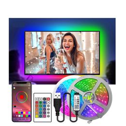 Led Strip Lights 65.6ft Music Sync Colour Changing Leds Lighty Bedroom 5050 SMD RGB Laed Light Strips with Remote App Control Lighting for Room Partys usalight