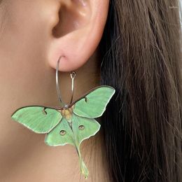 Dangle Earrings 2023 European And American Fashion Simple Acrylic Green Butterfly Moth Women's High Sense Korean