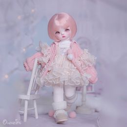 Dolls Sapphire BJD 1 6 Art Doll 25 3cm In Pink Sweater Jacket And Skirt For Winter YOSD Fantasy Resin Toys 230313