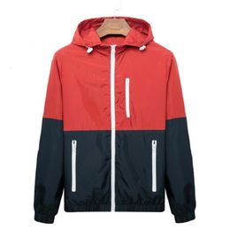 Men's Jackets Windbreaker Men Casual Spring Autumn Lightweight Jacket Arrival Hooded Contrast Colour Zipper up Jackets Outwear 230311