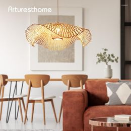 Pendant Lamps ARTURESTHOME Woven Rattan Lights For Living Room Bedroom Decor Natural Bamboo Hanging Lantern Fixtures Chandelier LED