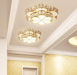 Ceiling Lights Modern Minimalist Round Aisle Light Crystal Entrance Hallway Hall Balcony LED