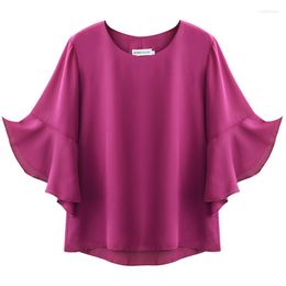 Women's Blouses Summer Chiffon Shirt Short-sleeved Top Casual Beach Women's Large Size Loose And Thin Baby