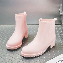 Designer puddle boots luxury brand women men platform candy Coloured waterproof boots PVC rubber ankle wr35f