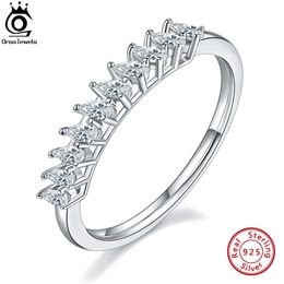 Solitaire Ring ORSA JEWELS 925 Sterling Silver 100 Moissanite Ring Brilliant Diamond Engagement Rings for Women Promise Jewellery Gift SMR71 Z0313