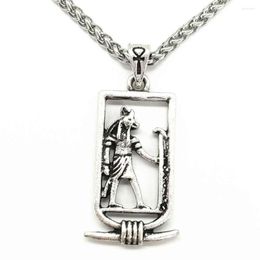 Chains Nostalgia Egyptian Jewelry Ancient Cartouch God Anubis Men Pendant Egypt Ethnic Necklace Amulet Talisman