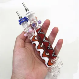 Glass Nector Pipe Kit with 10mm quartz tip & titanium Nail dab rig smoke pipe glass water bong