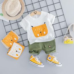 Clothing Sets Baby Boy Clothes Sport Tracksuit Cartoon T-shirt Shorts Toddler Top Pant 2Pcs Sports Suit