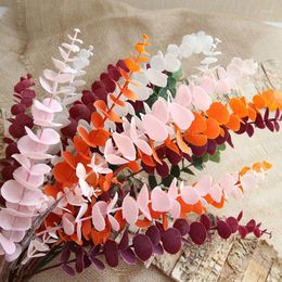 Decorative Flowers Artificial Flower Leaves Plants Of Eucalyptus Wall Fake For Home Shop Garden Party Decoration 76 Cm