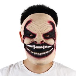 Party Masks Horror Half Face Bleeding Headgear Walking Dead Spike Tooth Zombie Mask Phantom House Site Setting Props Halloween mask 230313