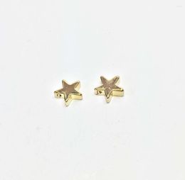 Charms Eruifa 8mm Wholesales Copper 3mm Thick Round Star 20 Pcs/bag Pendant Becklace Bracelet DIY 2 Colours