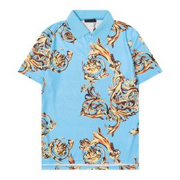 luxury brand mens designer polo T shirt summer fashion breathable short-sleeved lapel casual topM-3XL#020