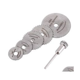 Hand Power Tool Accessories 6Pc 1/8 Drill Warehouse Shank High Speed Steel Mini Saw Blades With Mandrels For Dremel Foredom Rotary Dheco