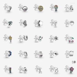 Stud Earrings Selling 925 Silver Me Series Small Fashion Suitable For Women's Wedding Gifts Diy Charm Jewelry
