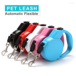 Dog Collars Plastic Nylon Dogs Leash Portable Mini Multi Colours Pet Automatic Flexible Pets Accessories Retractable Traction Rope