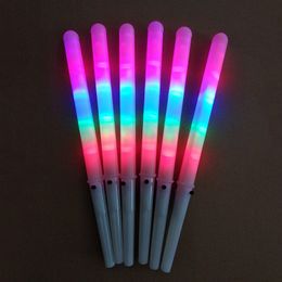 LED Light Up Cotton Candy Cones Colorful Glowing Marshmallow Sticks Impermeable Colorful Marshmallow Glow Stick dh3017
