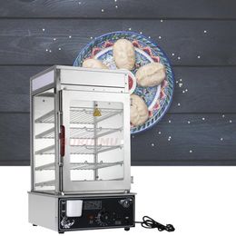 Electric Food Steamer Commercial Bun Steam Machine Stainless Steel Food Warmer Cabinet 1200W Food Steam Machine