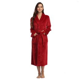 Women's Sleepwear Couple Autumn Winter Thick Warm Night Robe Flannel Home Clothes Women And Men Loose Casual Lounge Coral Velvet Negligee