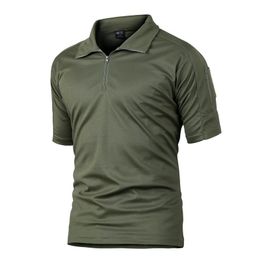 Men's T-Shirts Men Quick Dry Military T-shirt Solid Short Sleeve Summer Breathable Tactical Shirts Outdoor Sports Hiking Camping T-shirt 230313