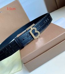 High-quality Cowhide Belt Classic Vintage Letter B Smooth Buckle Jeans Trousers Dress Belt Top Designer Men Belts Width 3.0/3.5cm With Gift Box