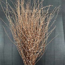 Decorative Flowers Wreaths 30~45CM About 32g/bundle Dried Snow Twig Natural Flowers Wheat Grass Bouquet Dry Cane Branch Home Decor Decoration Accessories 230313