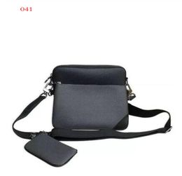 Wholesale fashion men trio messenger bag black/gray 3 pieces set mens reverse canvas straps crossbody bag small Coin purse