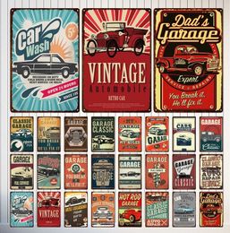 Vintage Car Servise Metal Sign Garage Tin Sign Poster My Rules Metal Plaque Wall Decor For Garage Man Cave Iron Painting Home Decor Personalised Art Decor 30X20CM w01
