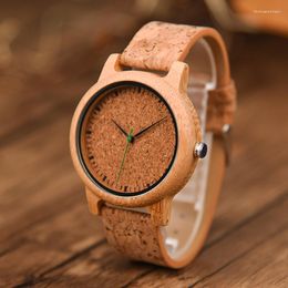 Wristwatches DODO DEER Men's Bamboo Watch Soft Leather Dial Simple Fashion Quartz Wristwatch Male Wholesale Customize Christmas Present