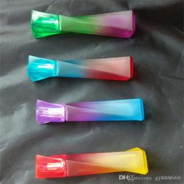 Hookahs Colourful gradient alcohol lamp glass bongs accessories Glass Smoking Pipes Colourful mini