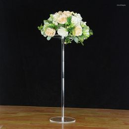 Party Decoration 10 Pcs/ Lot Table Flower Rack 60 CM Tall Round Acrylic Crystal Wedding Road Lead Centerpiece Event