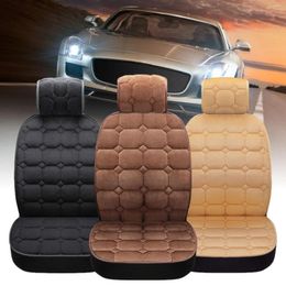 Car Seat Covers Protection Cover For Seats Vehicles Front Protectors Cars Winter Warm Short Plush Drivers