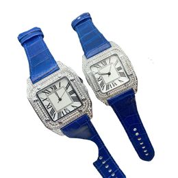 Fashoin Men observa as mulheres assistem movimentos de quartzo em aço inoxidável gelado de casewatch strap strap wristwatches relógios de vestido analógico relloj de lujo