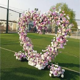 Party Decoration Heart Shaped Wedding Arch Flower Stand Background Decor 200cm(6.56ft )Metal Arches Propose Marriage