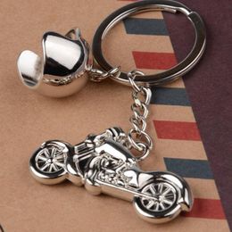 Motorcycle Key Chain Fashion Helmet Keychain Metal Keyring Creative Key Ring Personality Keychain Novelty Keychain Gift Wholesale