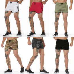 Men's Running Shorts 2023 Summer Fitness Men Run Camouflage Training GYM Drawstring Pockets Sports Quick Dry Casual Short Z0522