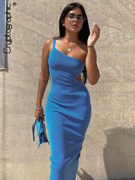 Party Dresses Cryptographic Sexy Backless Cut Out Midi Dress for Women Party Club Outfits Elegant Slip Long Dresses Holiday Sundress Vestido L230313