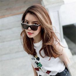 Brand Sunglasses new Xiaoxiangfeng one-piece lens Colour blocking frame anti ultraviolet star net red sunglasses CH5418