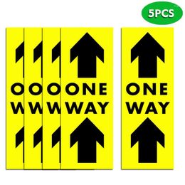 Wall Stickers 5 Pcs Keep Queuing Space Warning Signs Floor Sticker Public Places Shop Bar Decoration