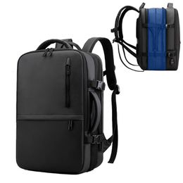 School Bags Expandable Men s Backpacks Large Capacity Waterproof Laptop Travel Bag USB Charging Business Male 230313