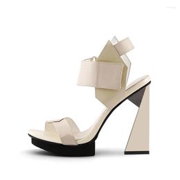 Dress Shoes 11cm Super High Heels Square Peep Toe Fashion Leisure Handmade Work Party Cozy Daily Wear Hook Loop Women Sandals HL421 MUYISEXI