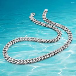 Chains Wide 8MM Men's Bracelet 925 Sterling Silver For Men Personality Cuban Chain Jewelry Gift