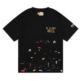 Fashion Colourful Speckle T Shirts Mens Women Designer T-shirts Stylist Tops Man Hip HOP Shirt Luxurys Vintage Streetwear Tee