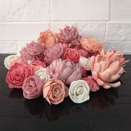 Decorative Flowers Wreaths 50 Pack of Sola Wood Flower Assortment For Home Decor/All Special Occasions G816C99N 230313