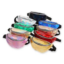 Waist Bags Laser Bag Reflective Single Shoulder Diagonal Chest Outdoor Riding Pu Women's Fashion