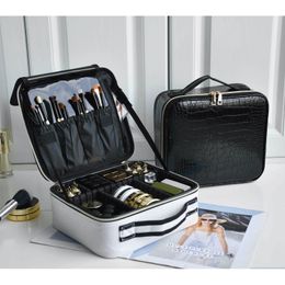 Cosmetic Bags Cases Pattern Cosmetic Bag Partition Multi Functional Portable Travel Storage Makeup Case 230311