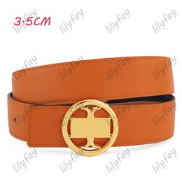 Designer Belts For Women Luxury Brand Gold Loop Buckle T Belts Men Leather Belt Cintura Waistband Womens Girdle Waistbands Width 2.5-3.5 Top