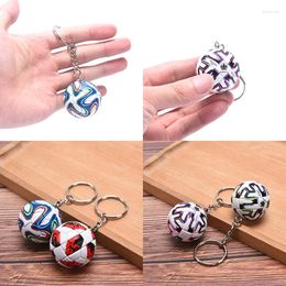 Keychains 1PC PU Soccer Leather Keyring 3D Sports Football Key Chains Souvenirs For Men Fans Keychain Pendant Boyfriend Gifts