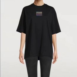 Women T shirt Cotton Nordic classic fashion mens Square reflective short sleeves